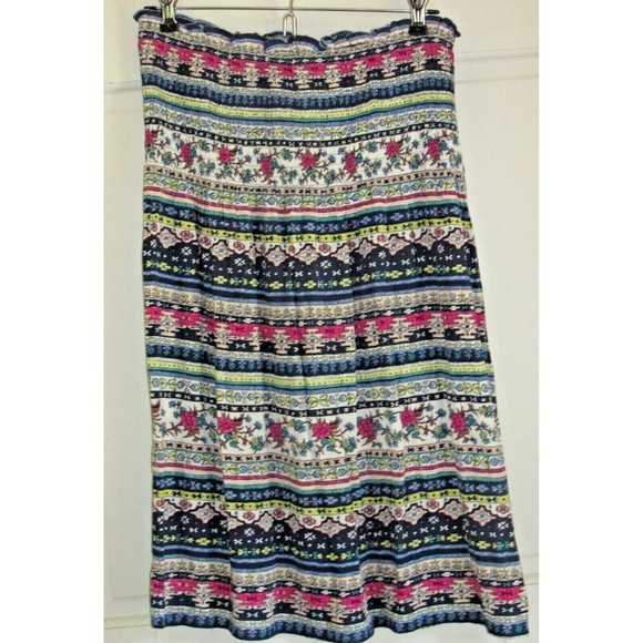 Timing Women's Multicolored Rayon Shirred Sleeveless Sundress Size L - Picture 1 of 5